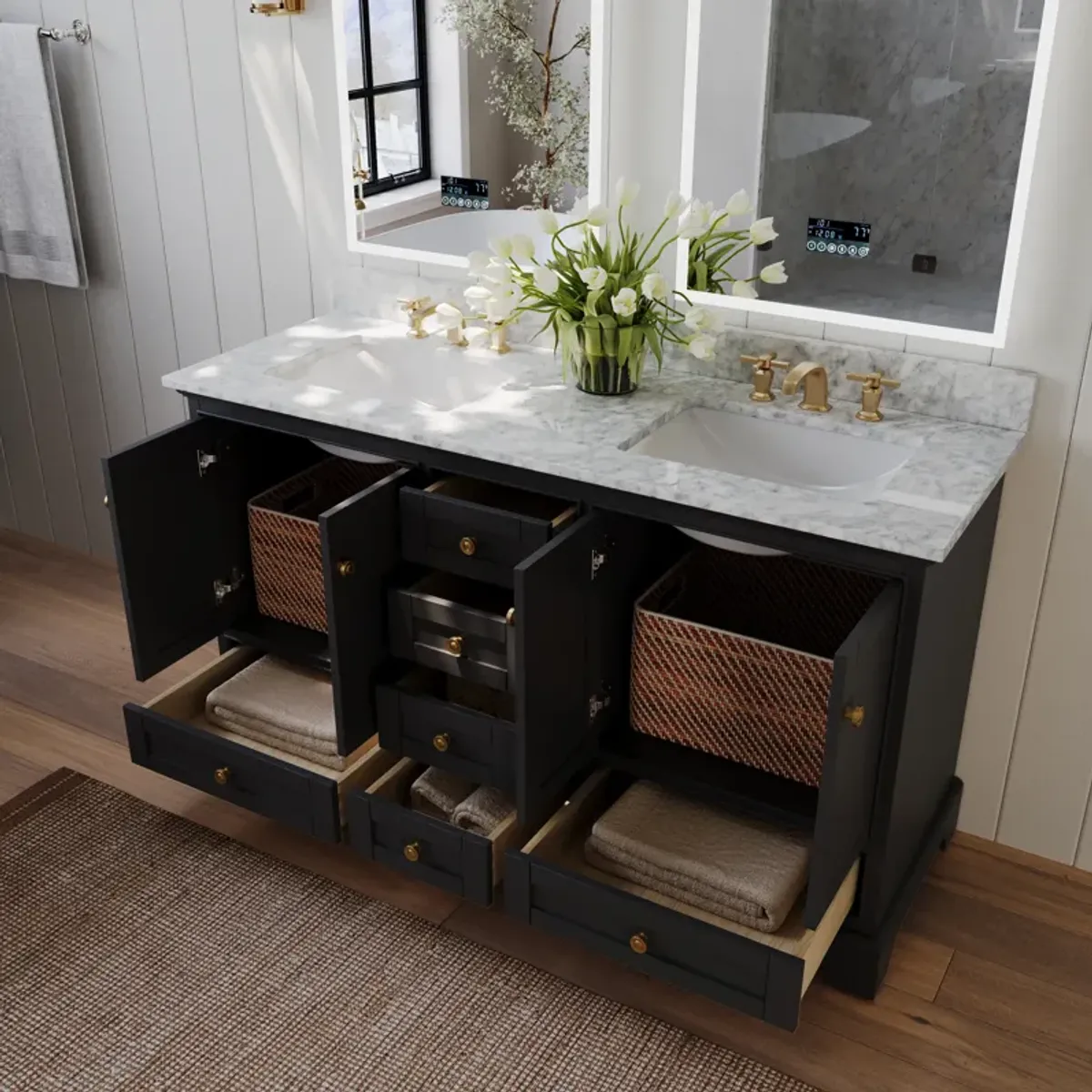 Audrey 60 in. Bath Vanity Set