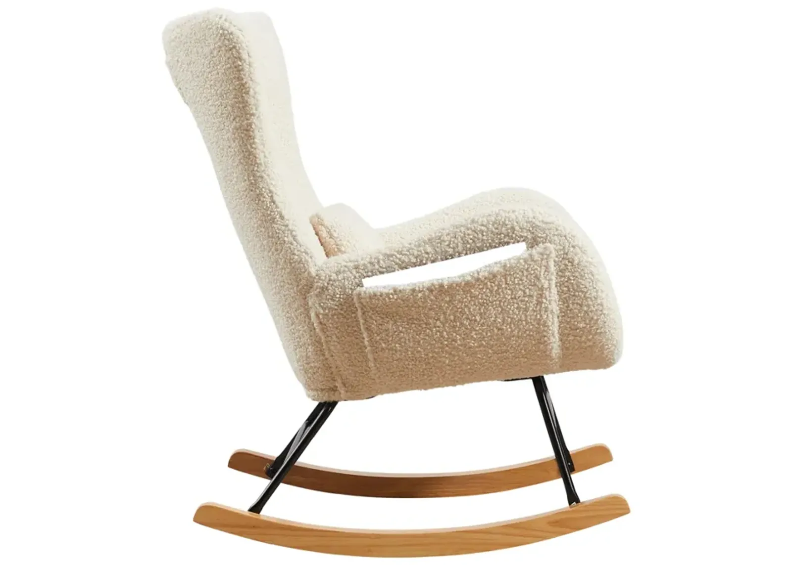 Rocking Chair Nursery, Modern Rocking Chair With High Backrest