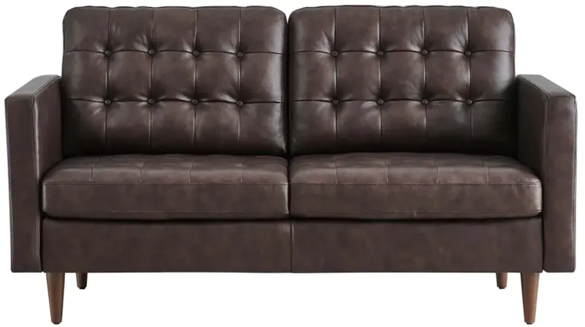 Exalt Tufted Vegan Leather Loveseat