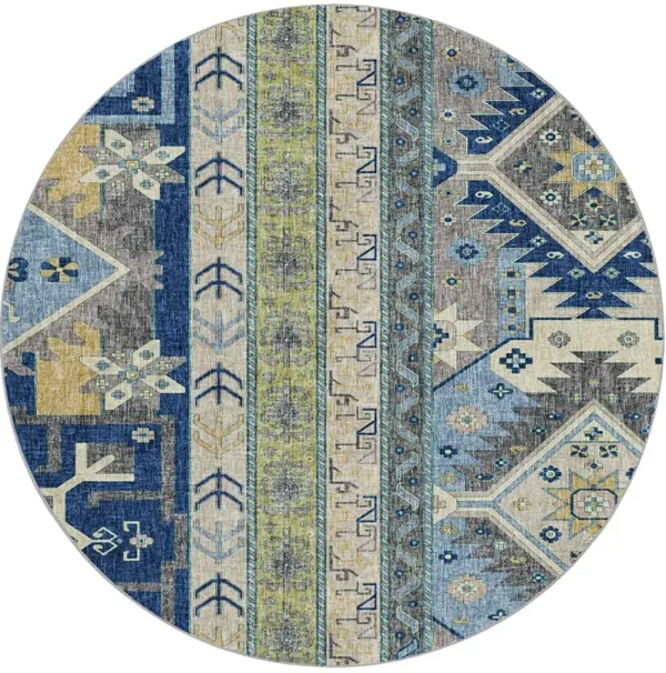 Lorenzo LN3 Navy 8' Round Rug