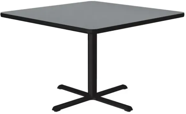 Correll Table Height Thermal Fused Laminate Café and Breakroom Table 36x36, SQUARE GRAY GRANITE BLACK