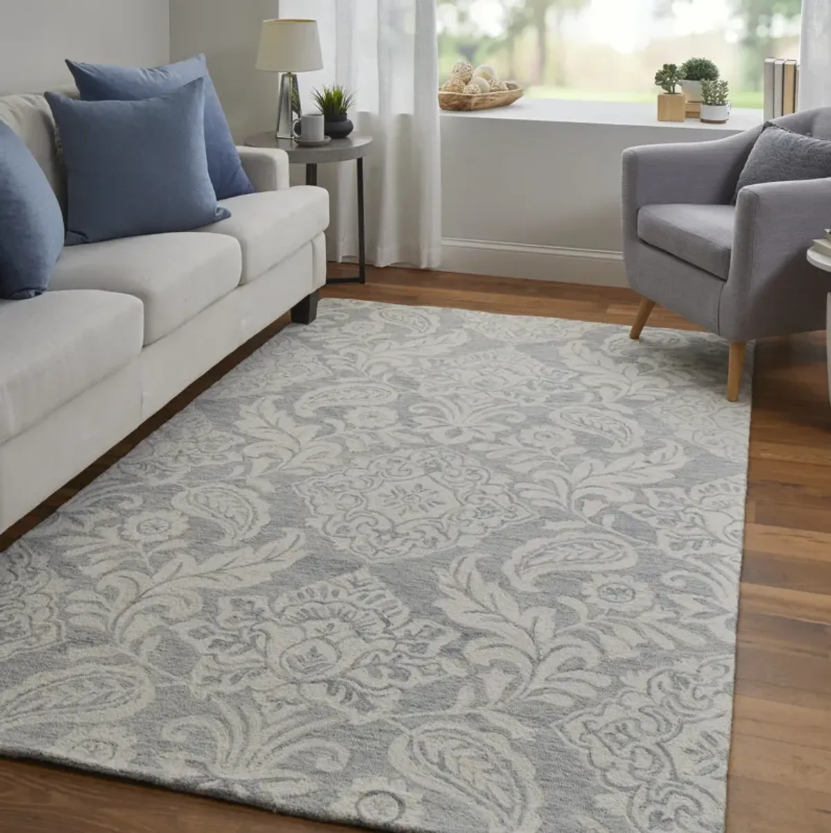 Belfort 8776F Blue/Ivory 5' x 8' Rug