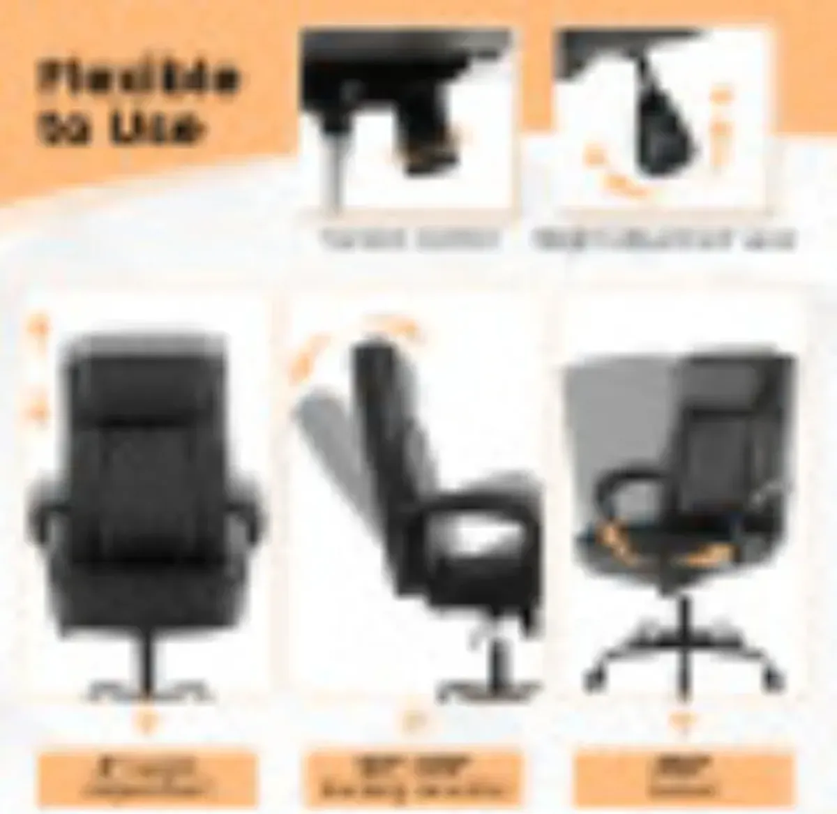 Hivvago High Back Ergonomic Executive Chair with Thick Headrest Cushion