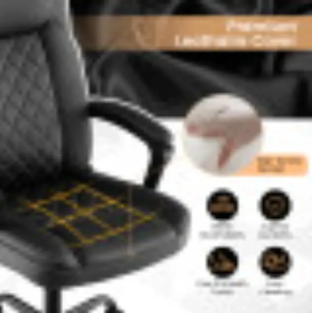 Hivvago High Back Ergonomic Executive Chair with Thick Headrest Cushion