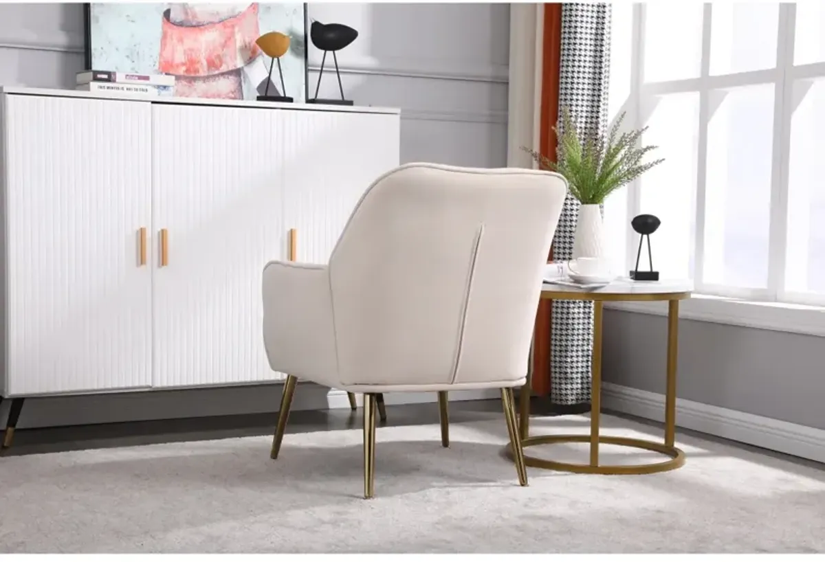 Modern Mid Century Chair Velvet Sherpa Armchair For Living Room Bedroom Office Easy Assemble