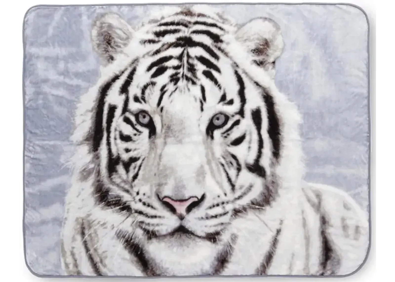 Shavel Hi Pile High Quality Luxurious And Incredibly Soft Warm Snuggly Throw Jumbo 60x80" - White Tiger