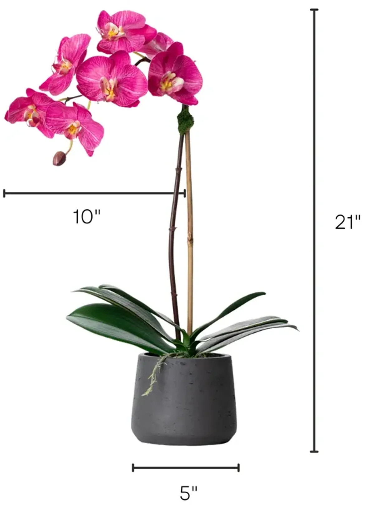 Artificial Orchid Plant - Pink Orchid- 21"