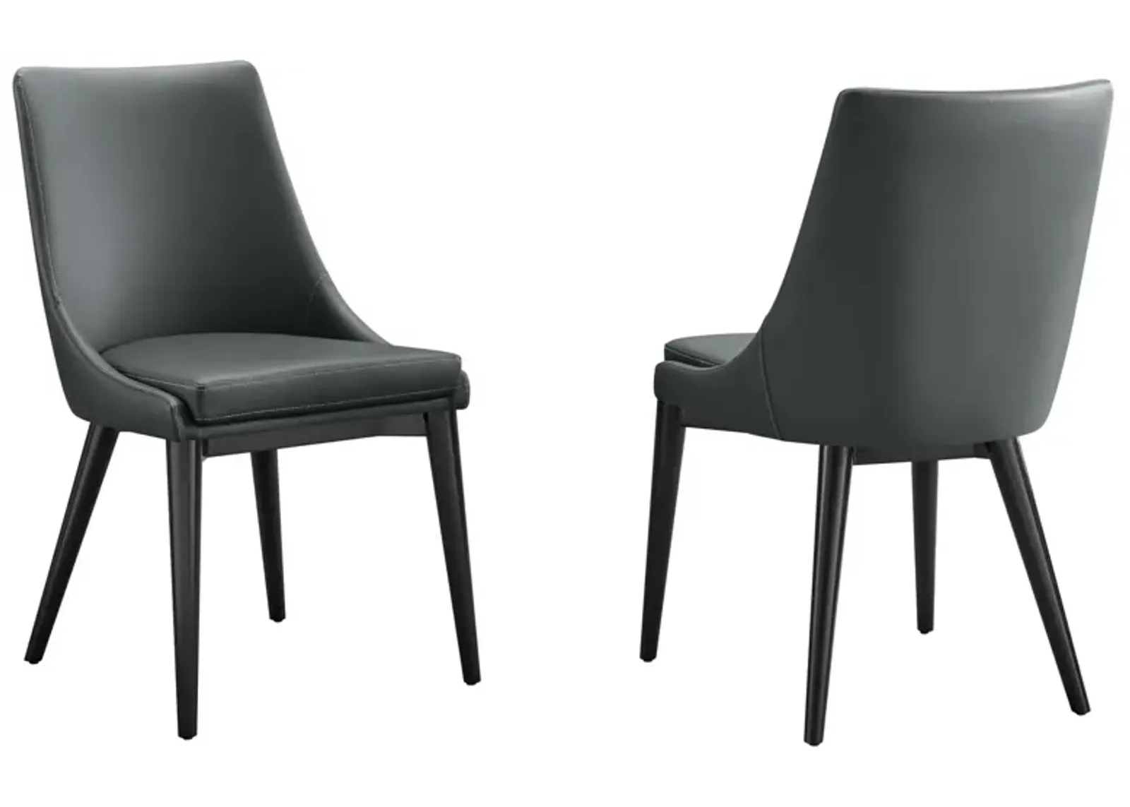 Viscount Dining Side Chair Vinyl Set of 2