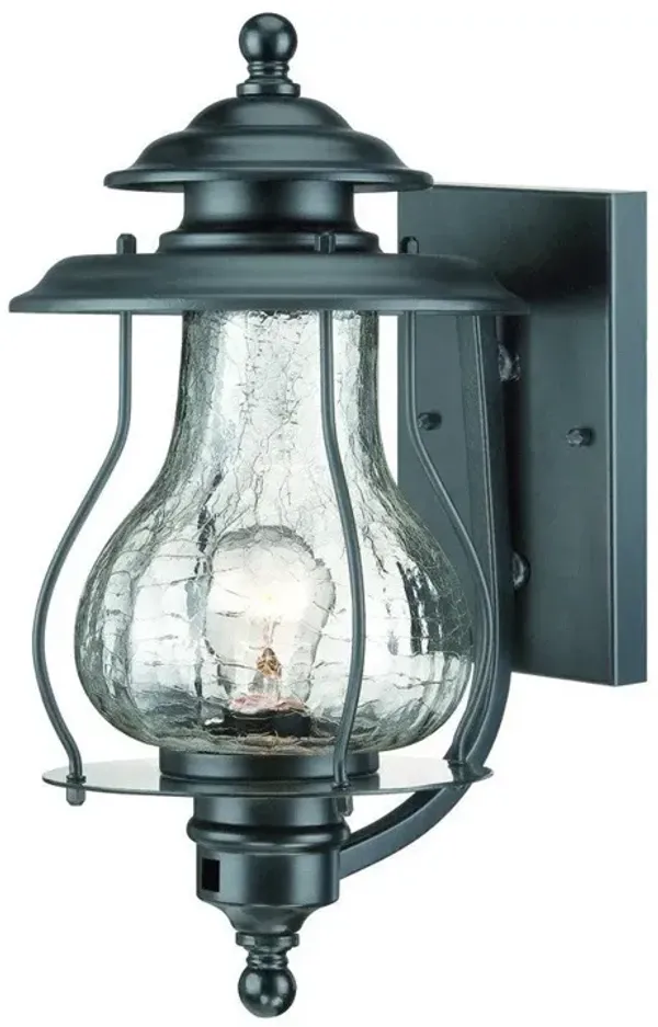 Hivvago Matte Black Oil Lantern Wall Light