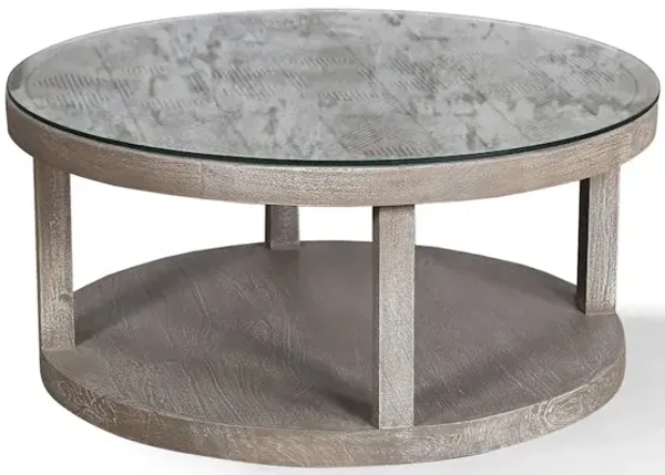 Parker House Furniture Parker House Crossings Serengeti Round Glass Top Cocktail Table