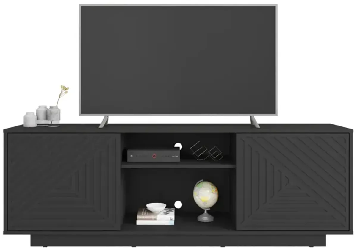 Modern TV Stand For TVs Up To 70", Black