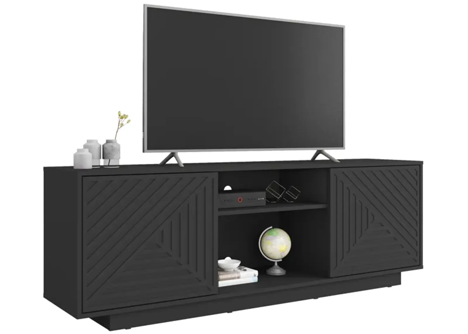 Modern TV Stand For TVs Up To 70", Black