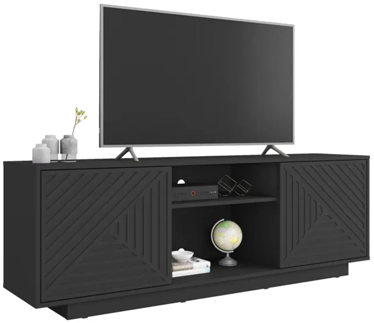 Modern TV Stand For TVs Up To 70", Black