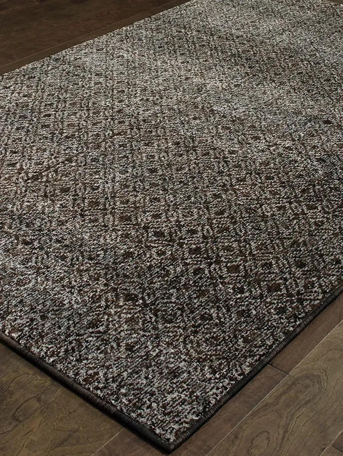 Atlas 2'6" x 12' Black Rug