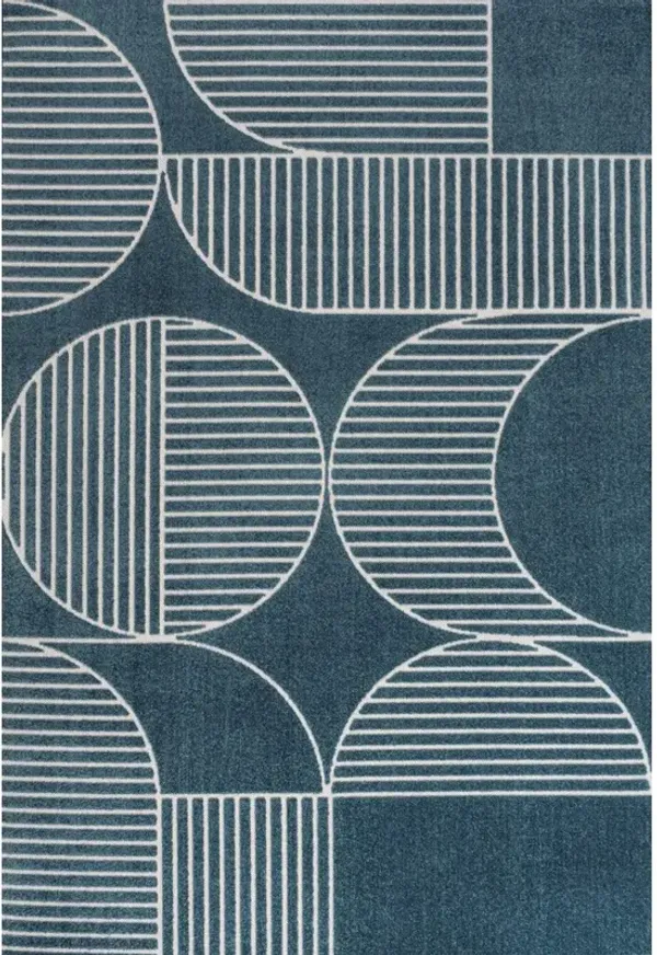Nordby Geometric Arch Scandi Striped Area Rug