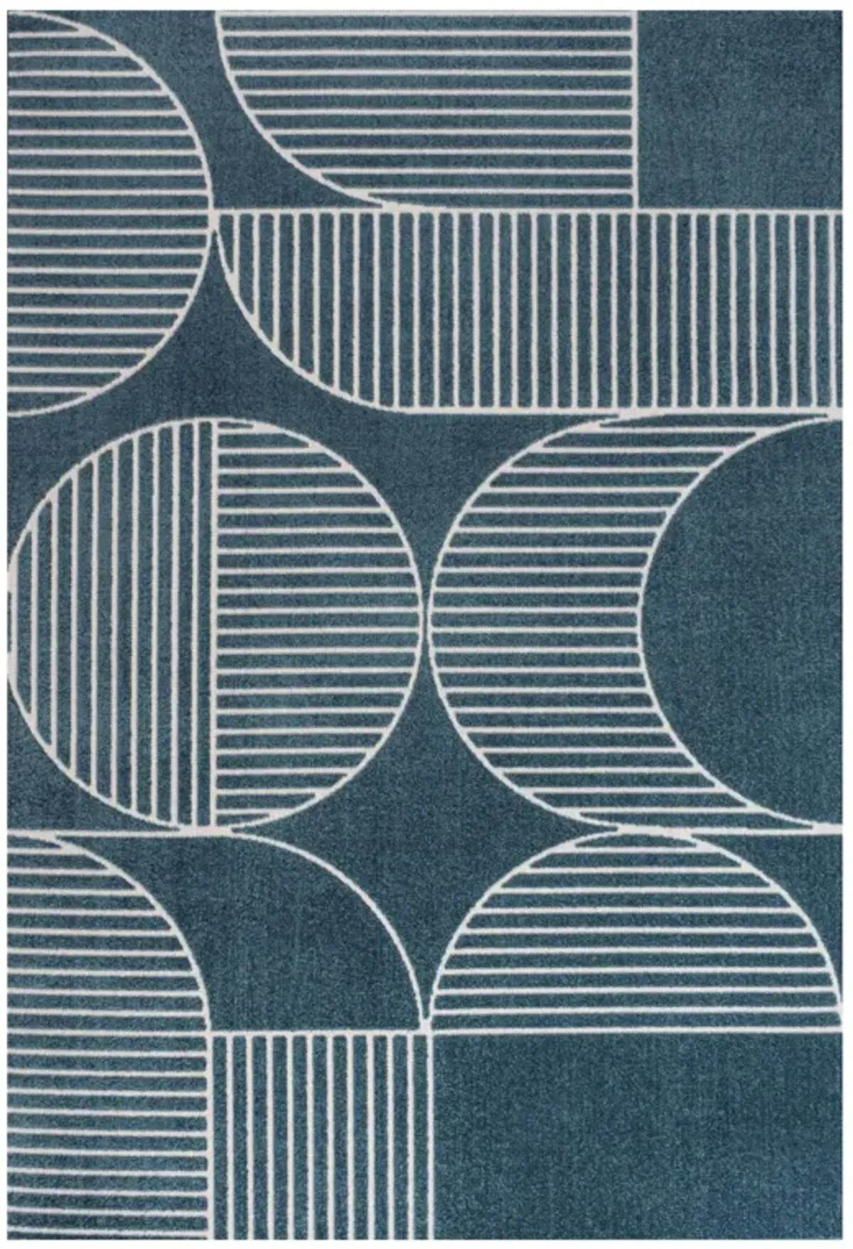 Nordby Geometric Arch Scandi Striped Area Rug