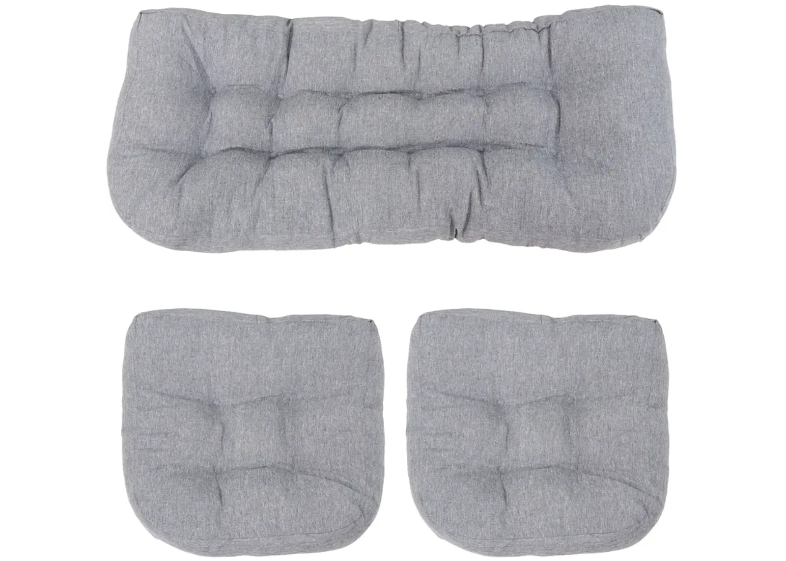 Sunnydaze Indoor/Outdoor Olefin 3-Piece Tufted Settee Cushion Set