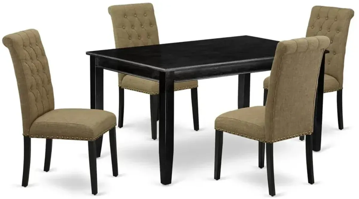 Dining Room Set Black, DUBR5-BLK-17