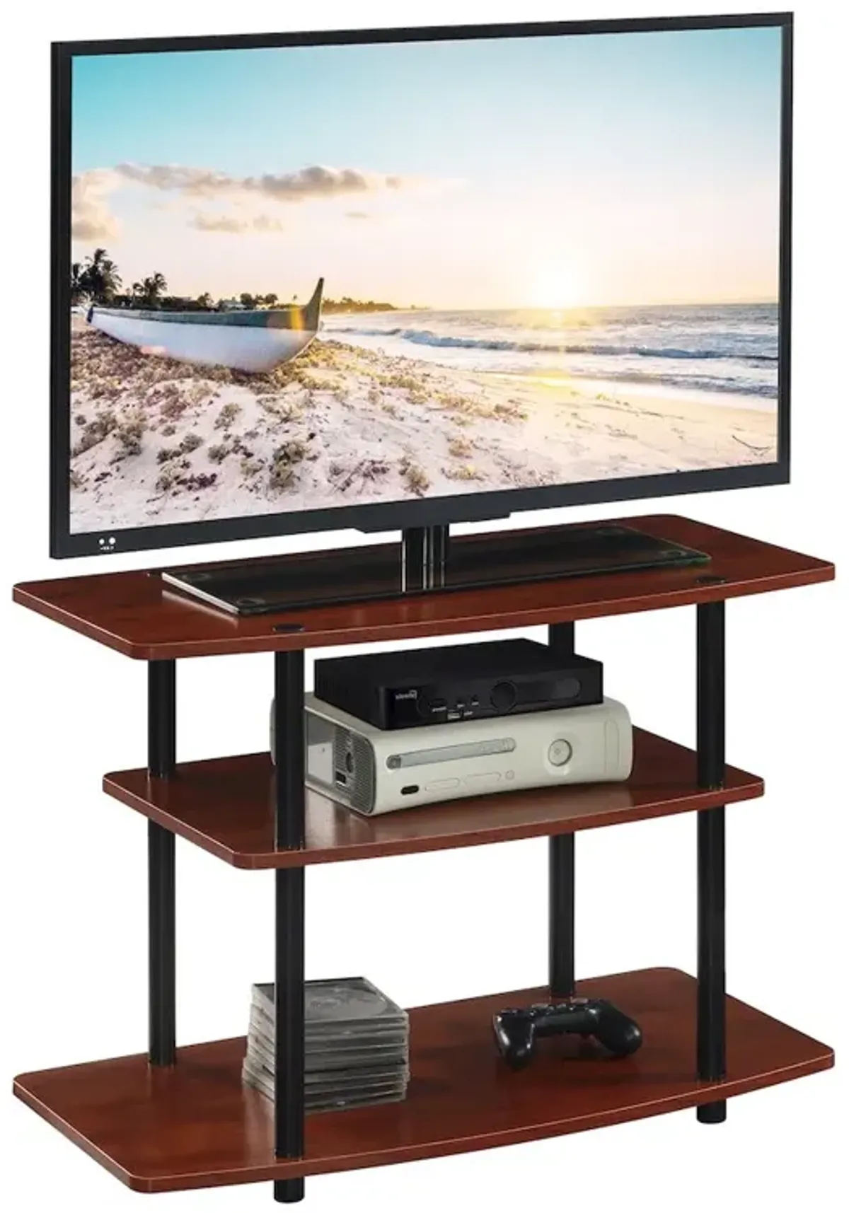 Convenience Concepts Designs2Go No Tools 3 Tier TV Stand for TVs up to 37 Inches