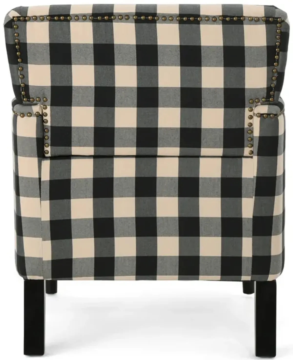 Merax Plaid Pattern Tufted Fabric Club Chair