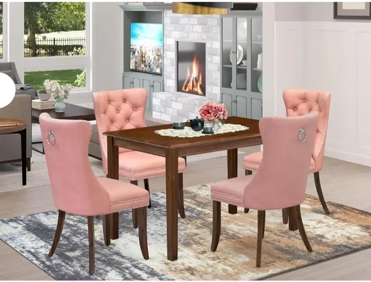 5 Piece Dining Table Set Consists of a Rectangle Kitchen Room Table