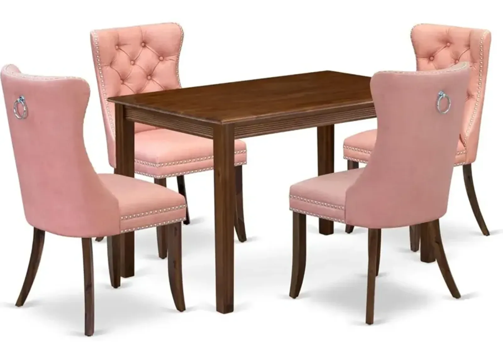 5 Piece Dining Table Set Consists of a Rectangle Kitchen Room Table