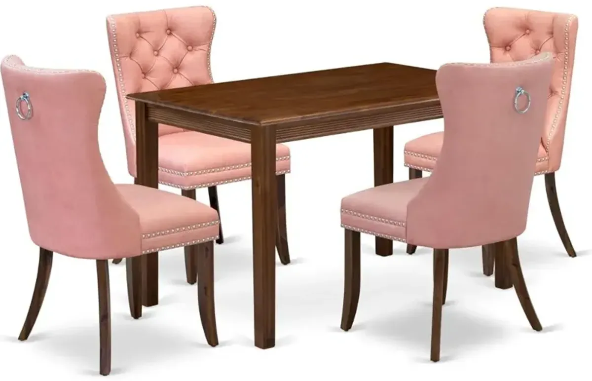 5 Piece Dining Table Set Consists of a Rectangle Kitchen Room Table