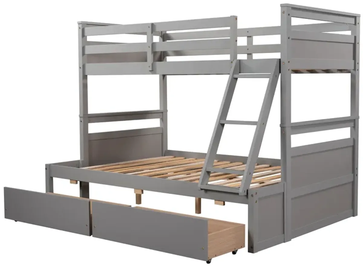 Merax Convertible Bunk Bed with 2 Storage Drawers