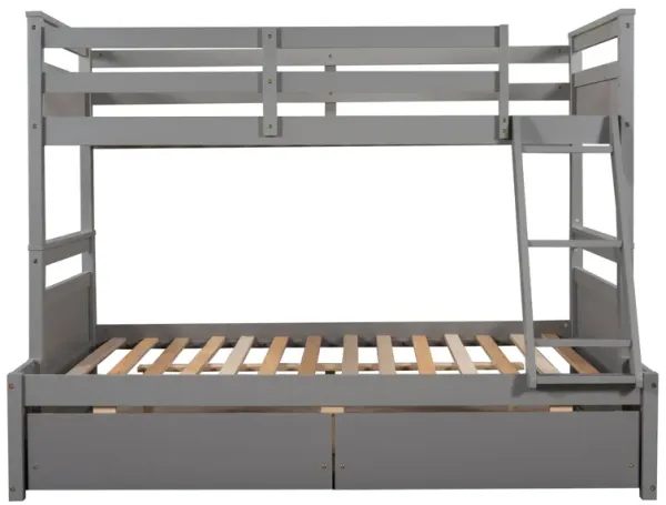 Merax Convertible Bunk Bed with 2 Storage Drawers