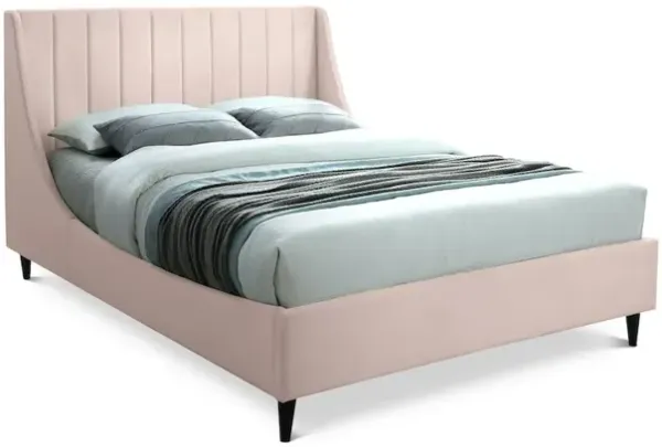 Meridian Furniture Eva Pink Velvet Queen Bed