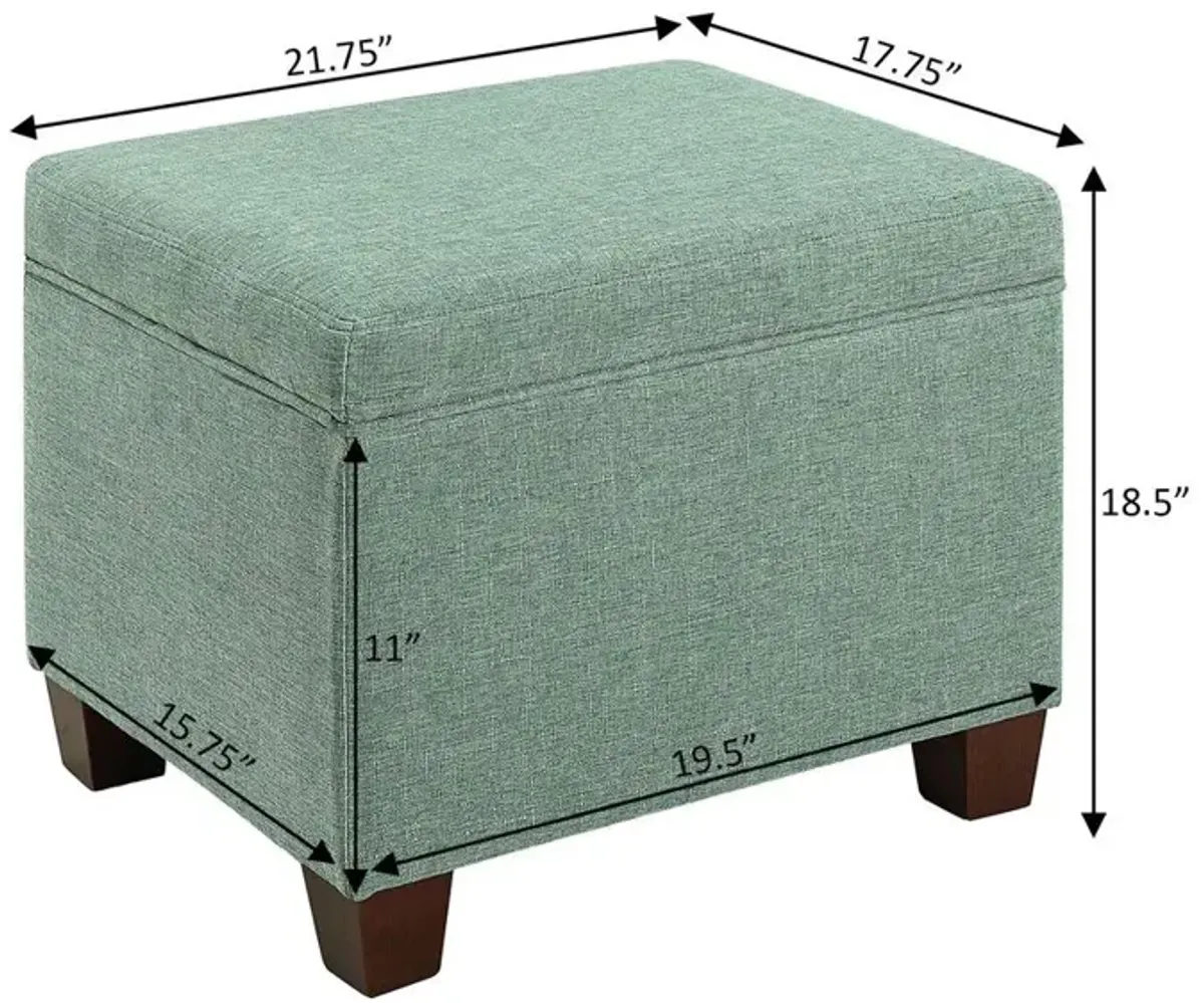 Convenience Concepts Madison Storage Ottoman, Green