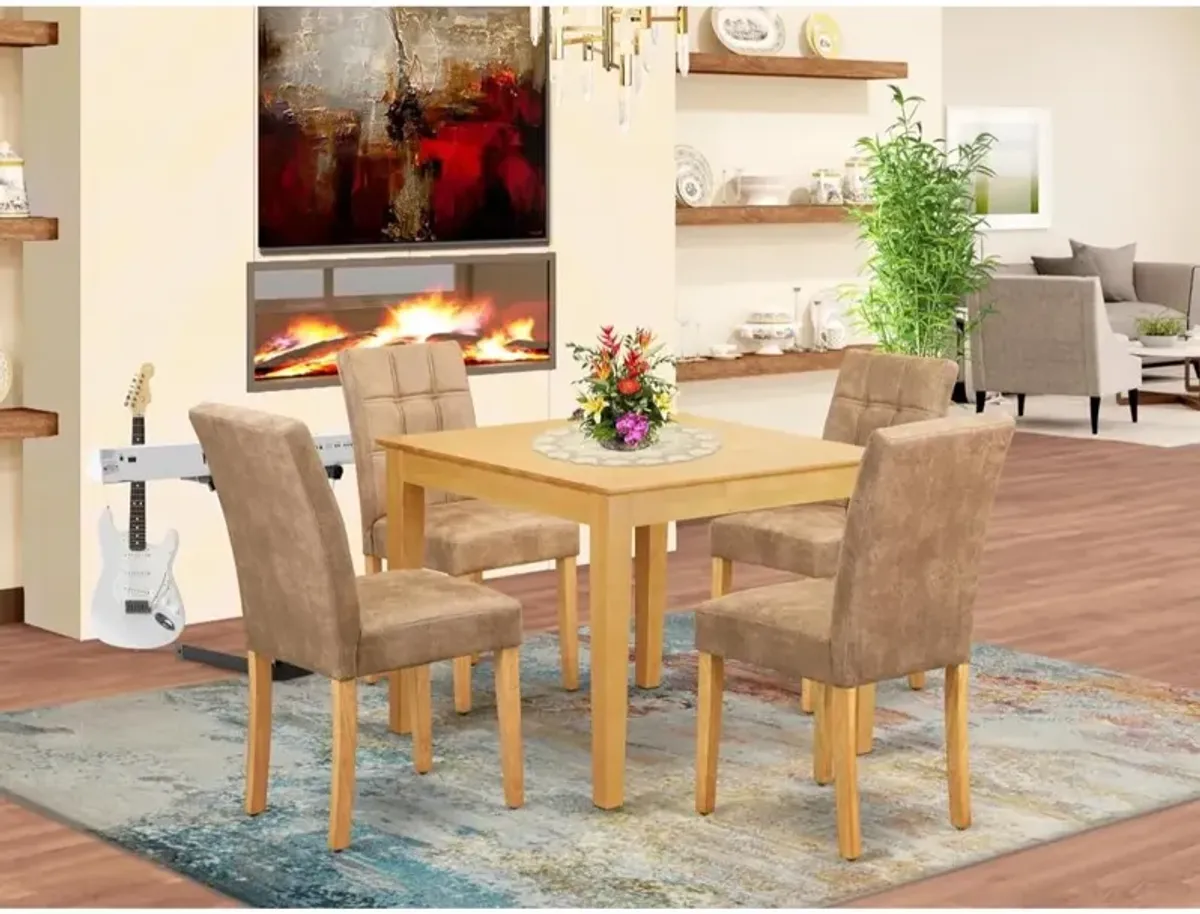 5 Piece Modern Dining Table Set consists A Mid Century Modern Table