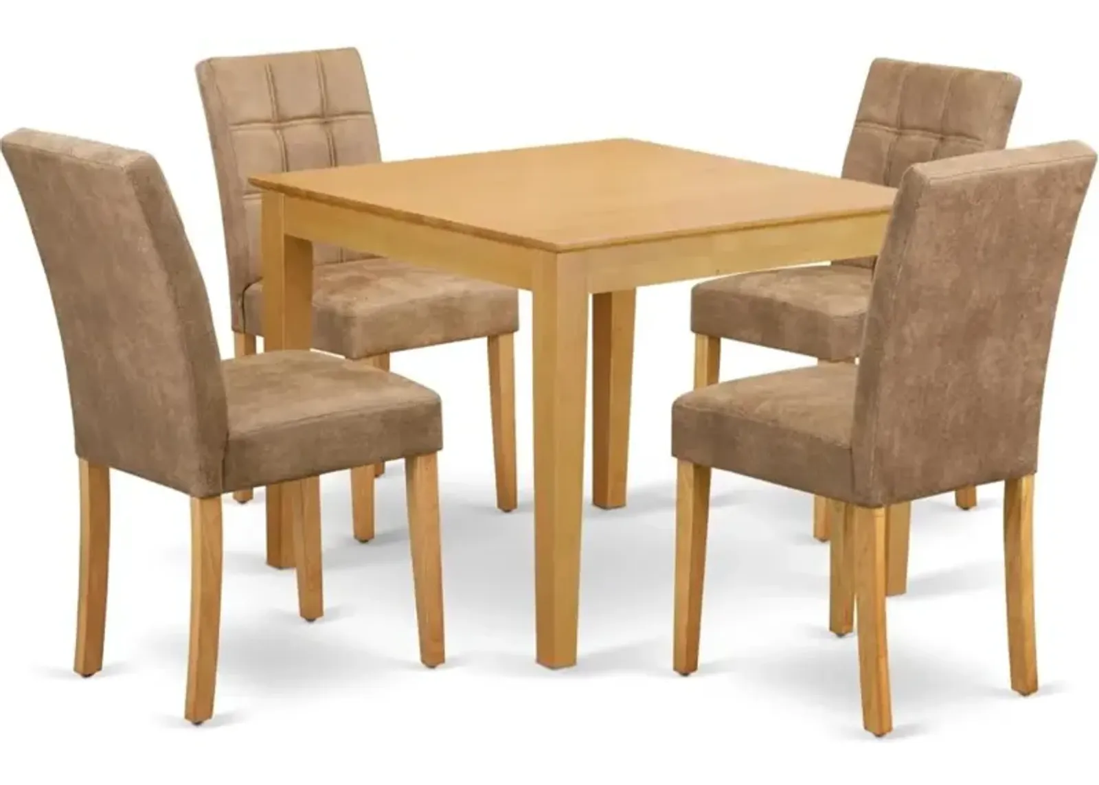 5 Piece Modern Dining Table Set consists A Mid Century Modern Table