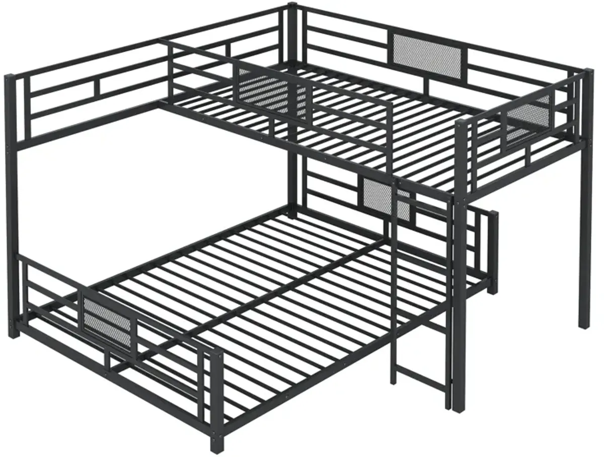 Merax L-shaped Metal Twin over Full Size Bunk Bed