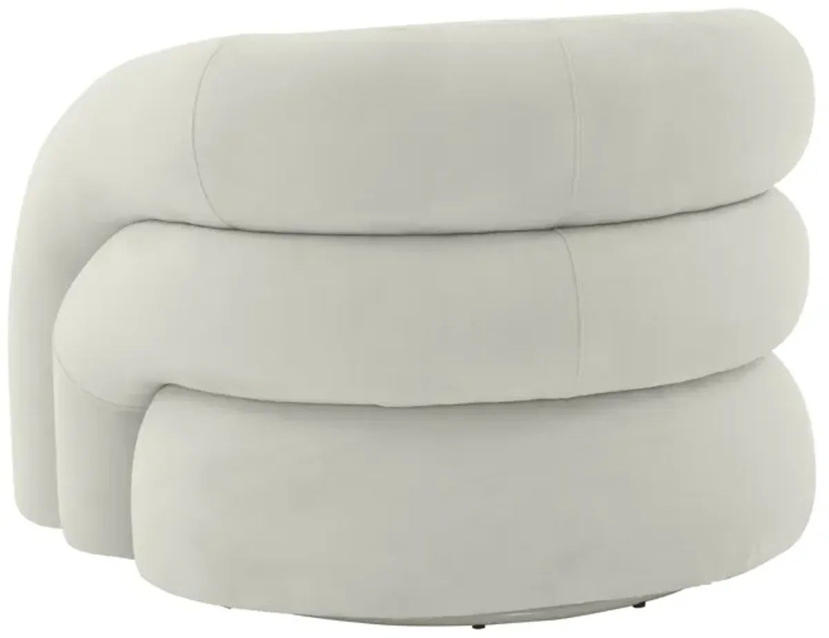 Slipper Vegan Shearling Swivel Chair