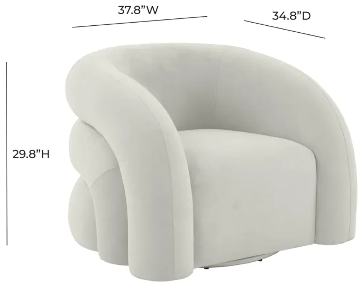 Slipper Vegan Shearling Swivel Chair