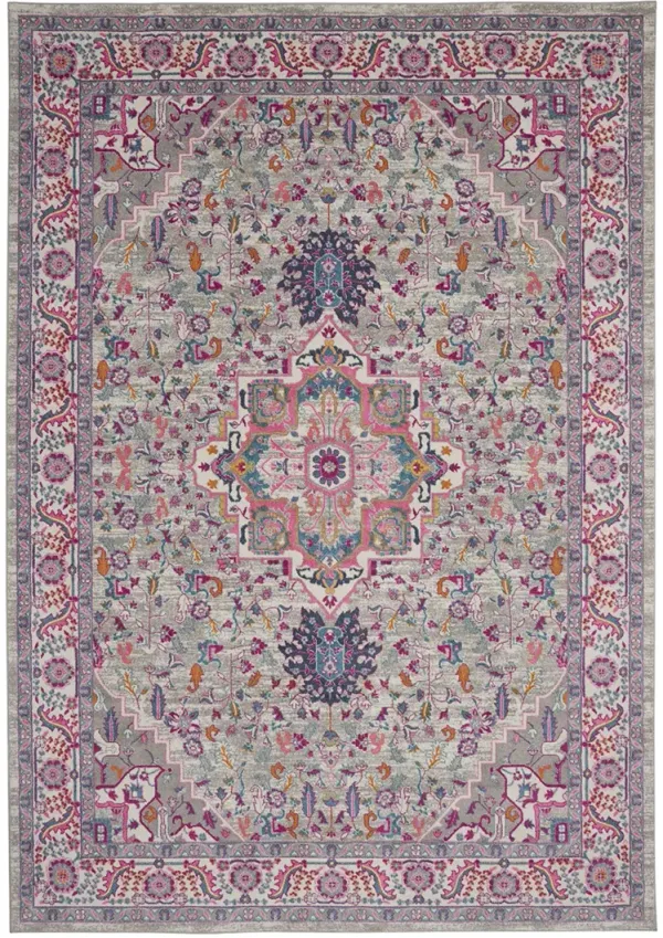 Passion PSN20 Light Gray/Pink 9' x 12' Rug