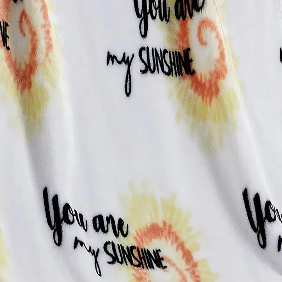 You Are My Sunshine Micro Plush All Season Throw 50" x 70" Yellow by Plazatex