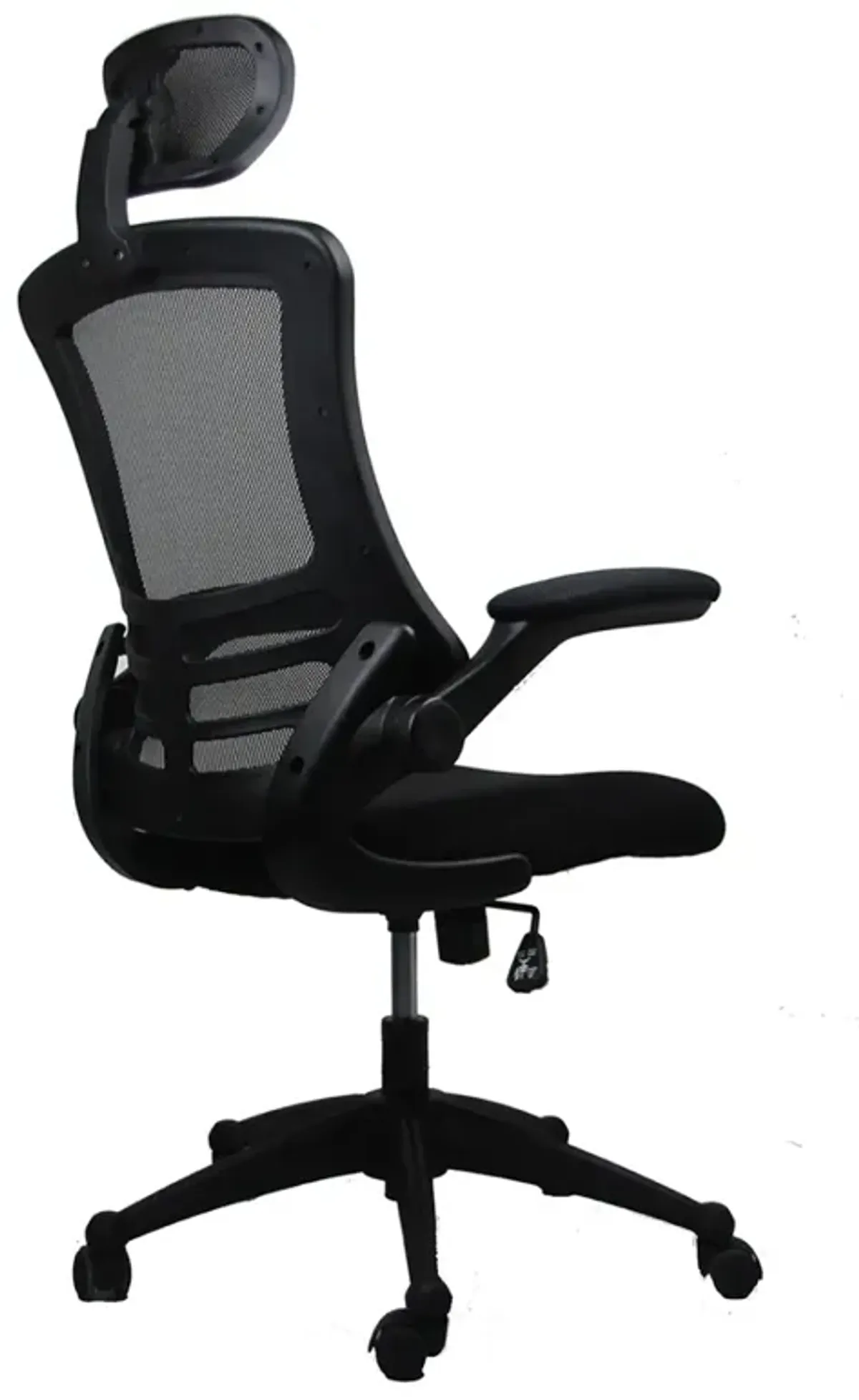 Modern High-Back Mesh Executive Office Chair With Headrest And Flip-Up Arms