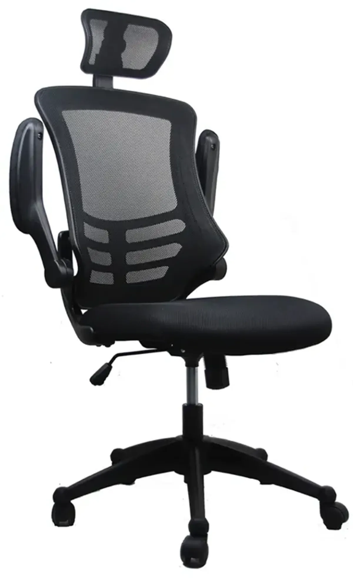 Modern High-Back Mesh Executive Office Chair With Headrest And Flip-Up Arms