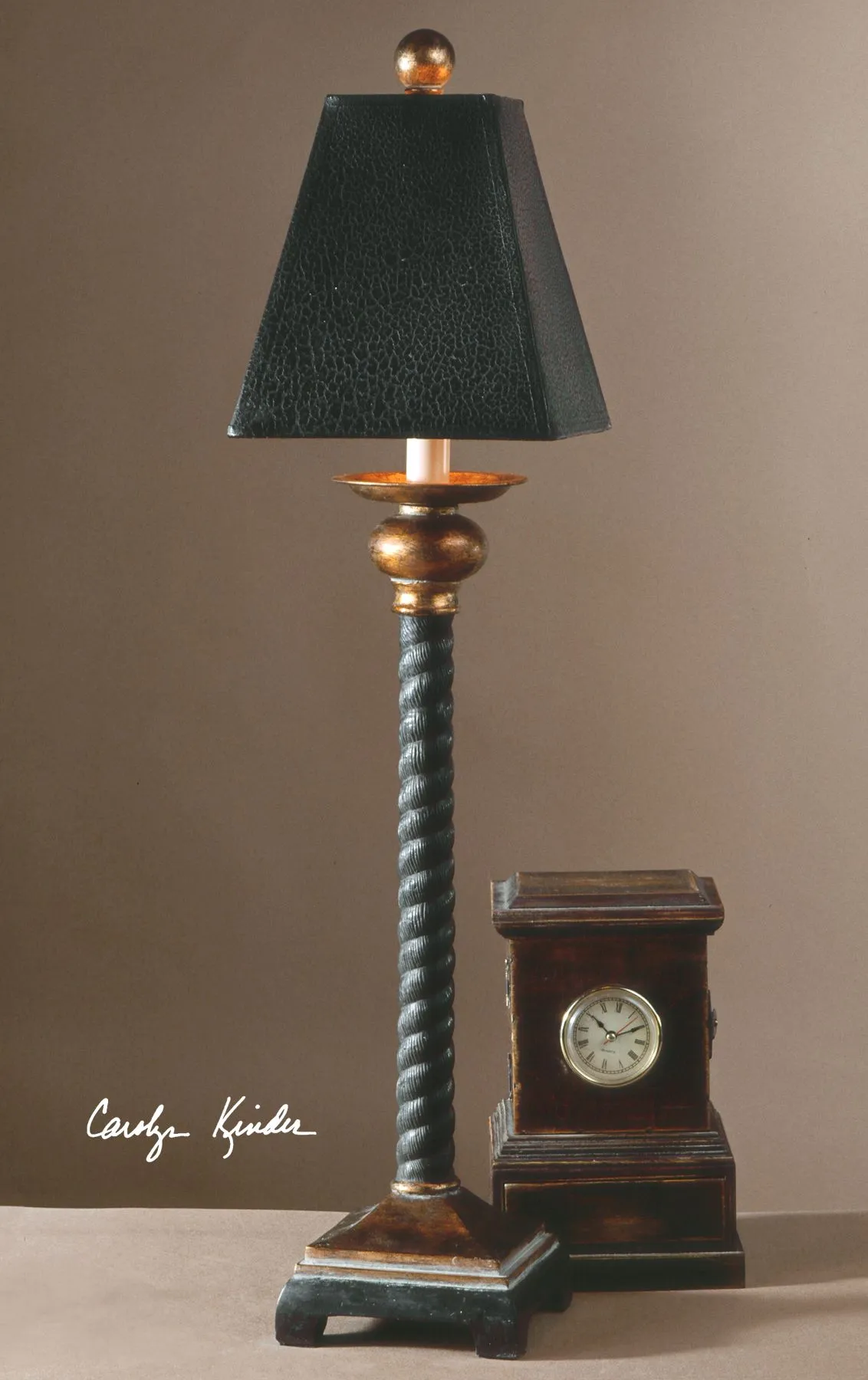 Uttermost Bellcord Black Buffet Lamp