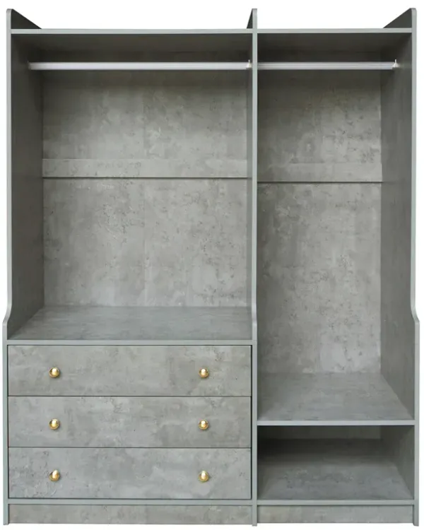 Merax Open Wooden Wardrobe Storage for Bedroom