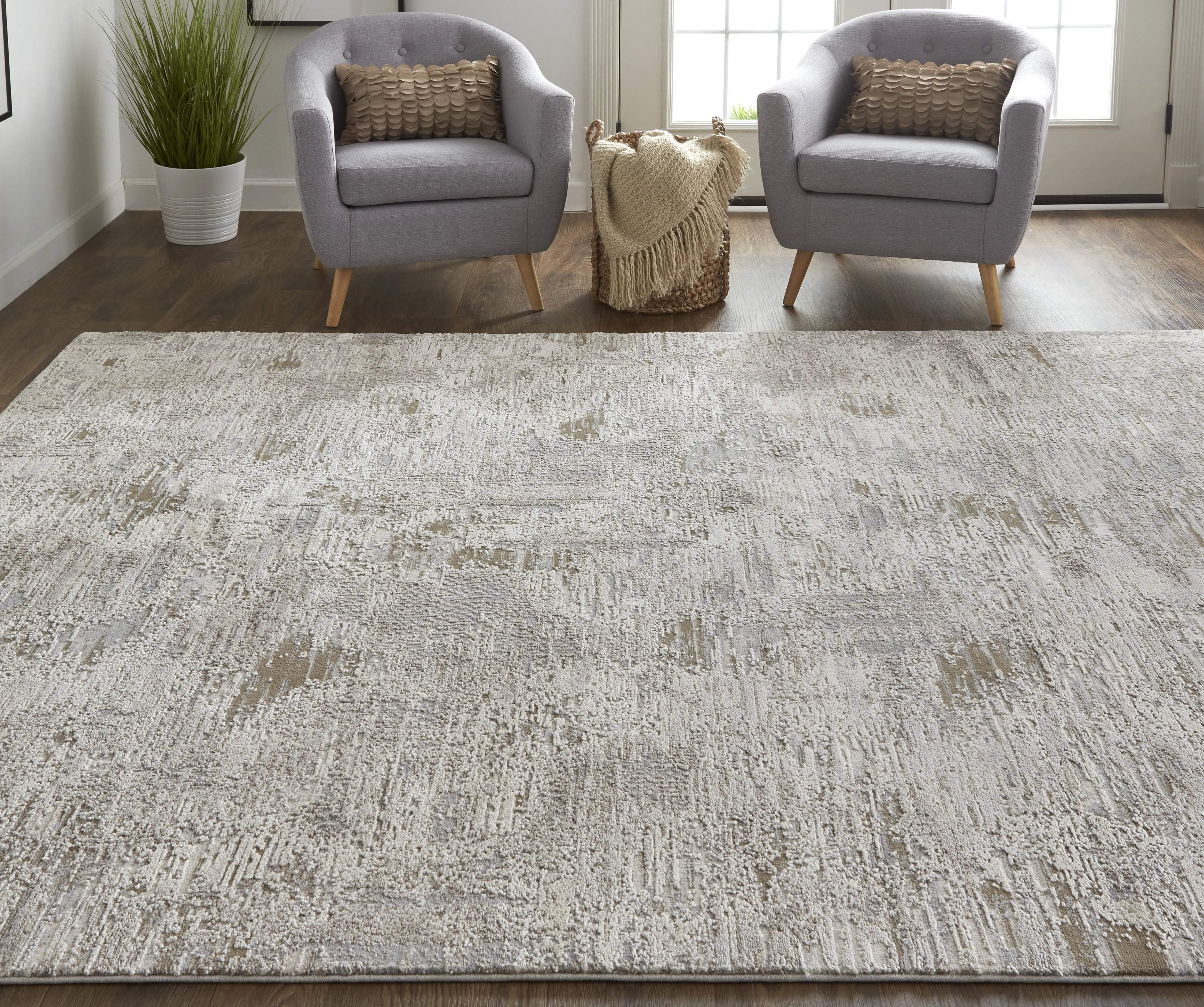 Vancouver 39FHF Ivory/Gray/Tan 2'10" x 7'10" Rug