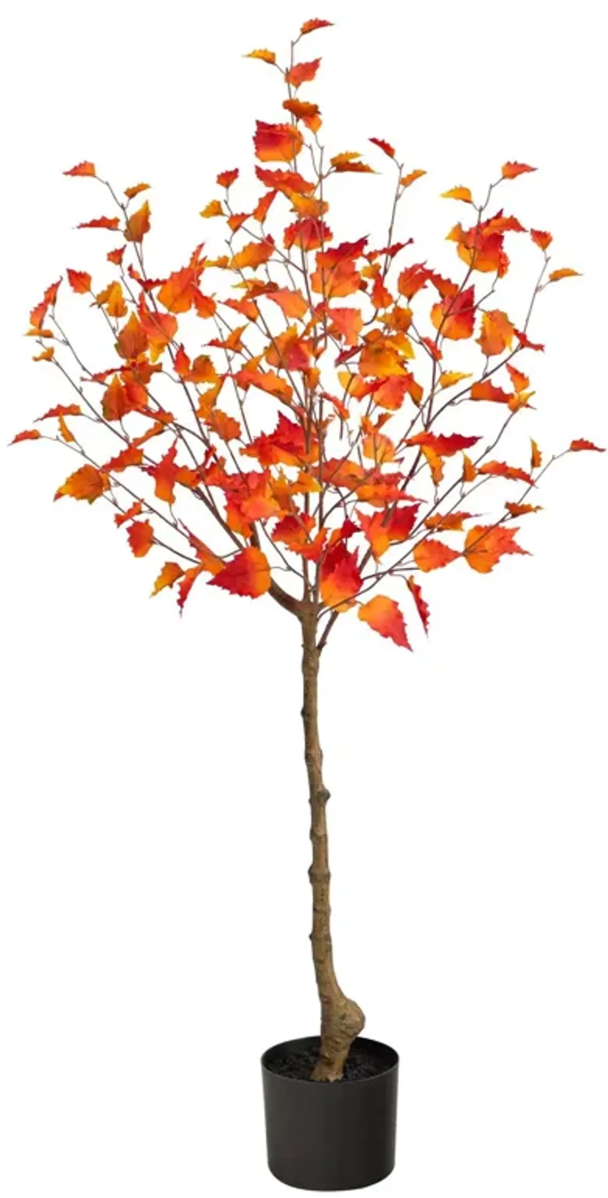 Nearly Natural 4-ft Fall Birch Artificial Autumn Tree