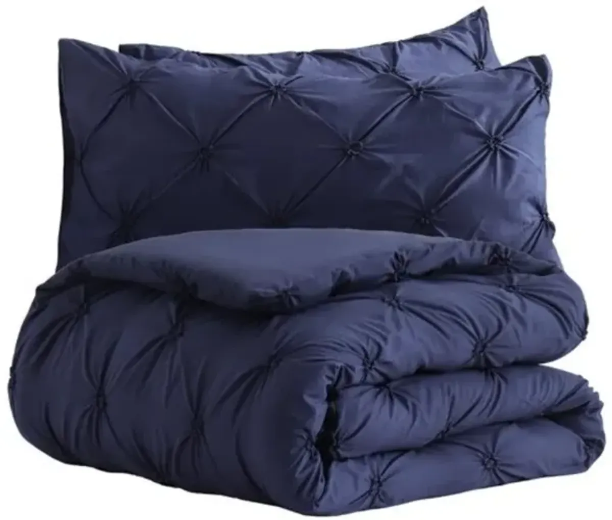 Soft Microfiber Comforter Set – Pleated Reversible 3-Piece Bed Ensemble