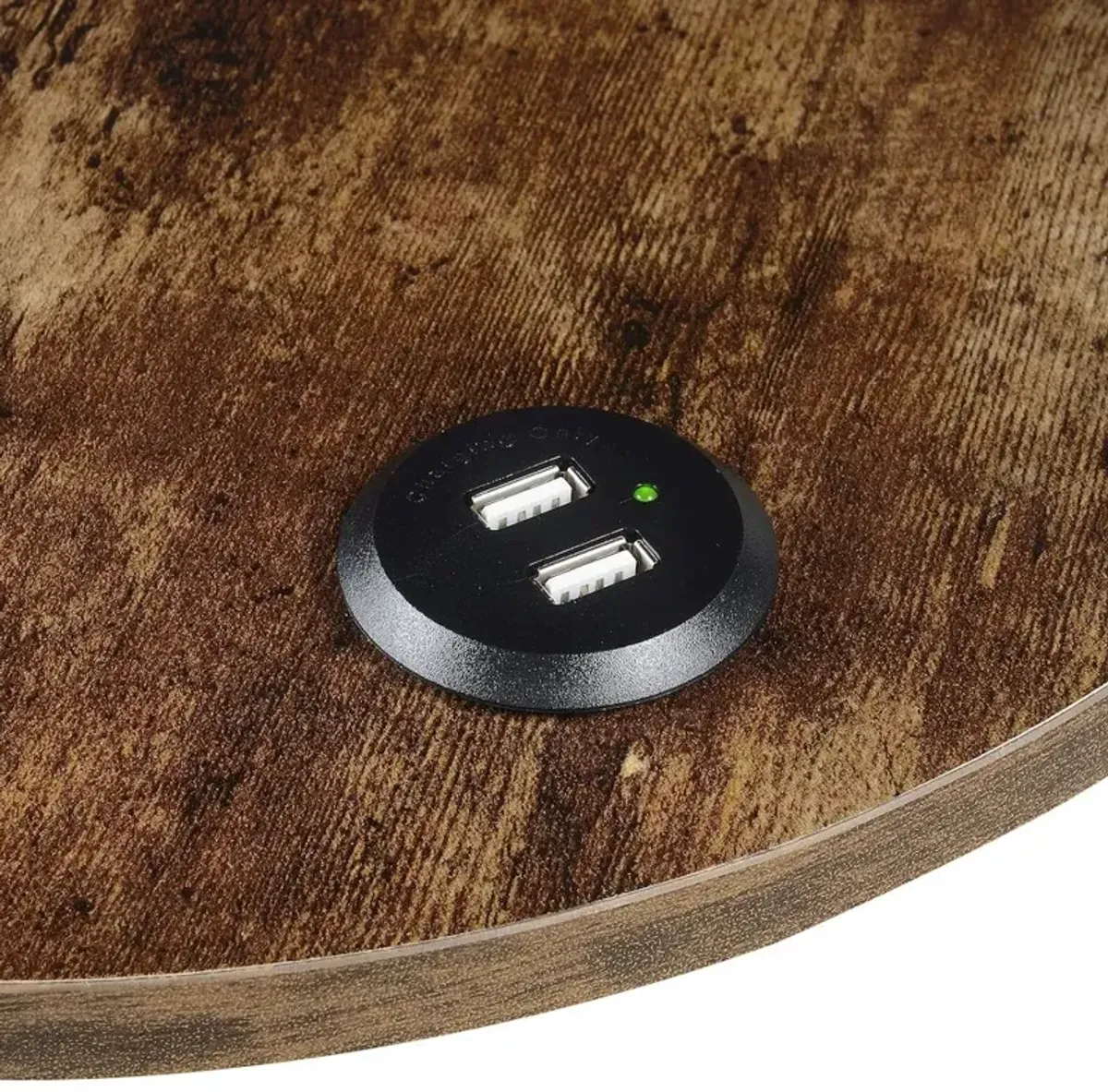 Designs2Go Simon 3 Tier End Table with USB Ports