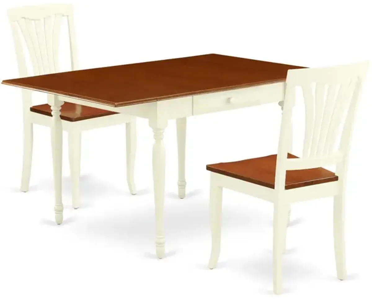 Dining Room Set Buttermilk & Cherry, MZAV3-WHI-W