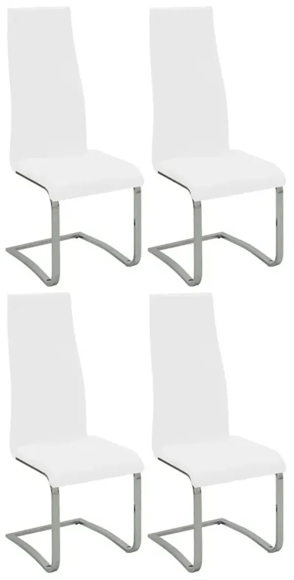 Montclair Upholstered Dining Side Chair White (Set of 4)