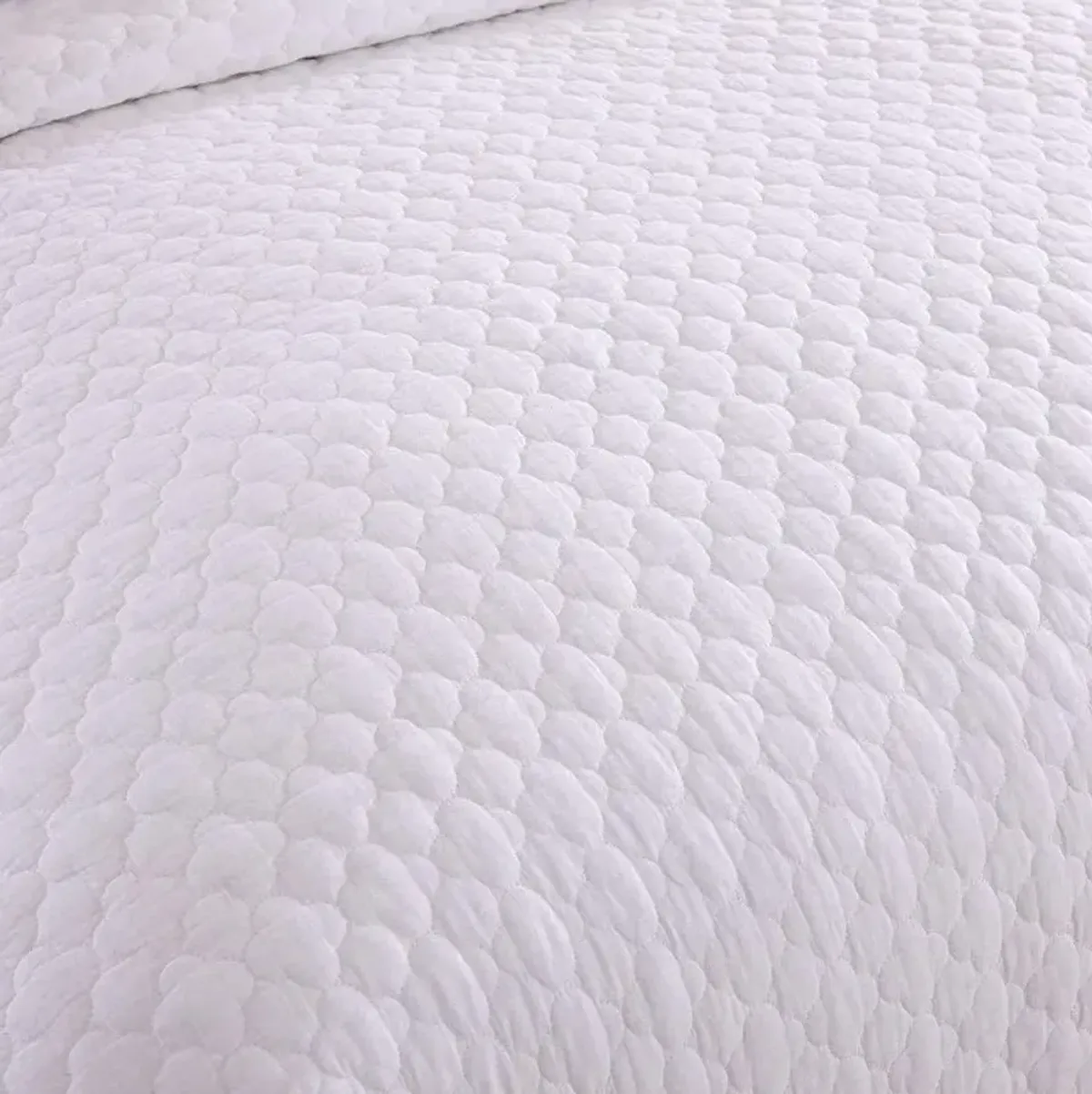 MarCielo White Cotton Quilt Set Bedspread Coverlet B34