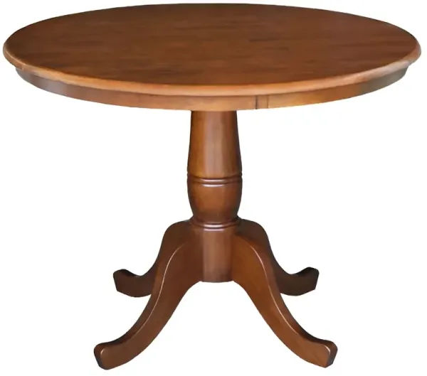 Round Dining Table with Central Pedestal for Small Spaces